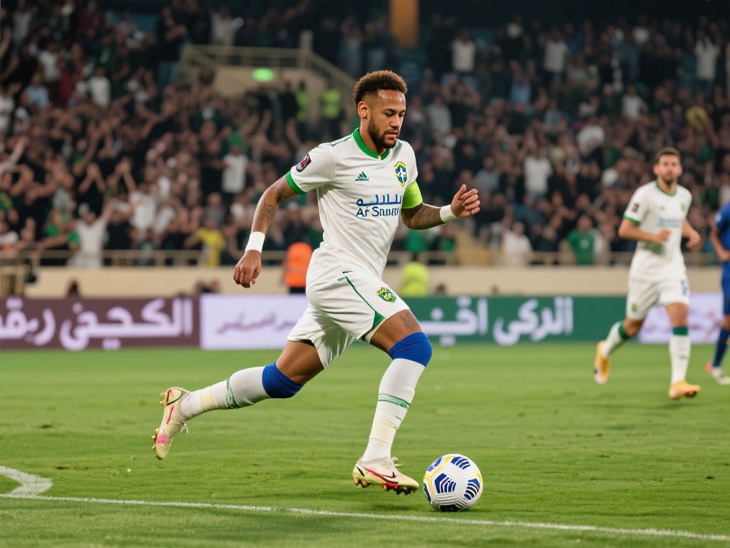 内马尔4273天后震撼归来:沙特主场2万人狂欢 作为世界足坛最具魅力的球星之一,内马尔在